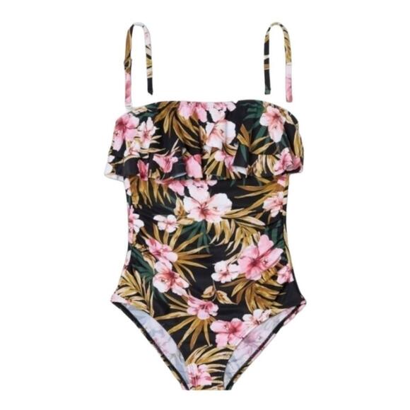 Bandeau Flounce High-Coverage One-Piece Swimsuit | Kona Sol | Small - Picture 13 of 13